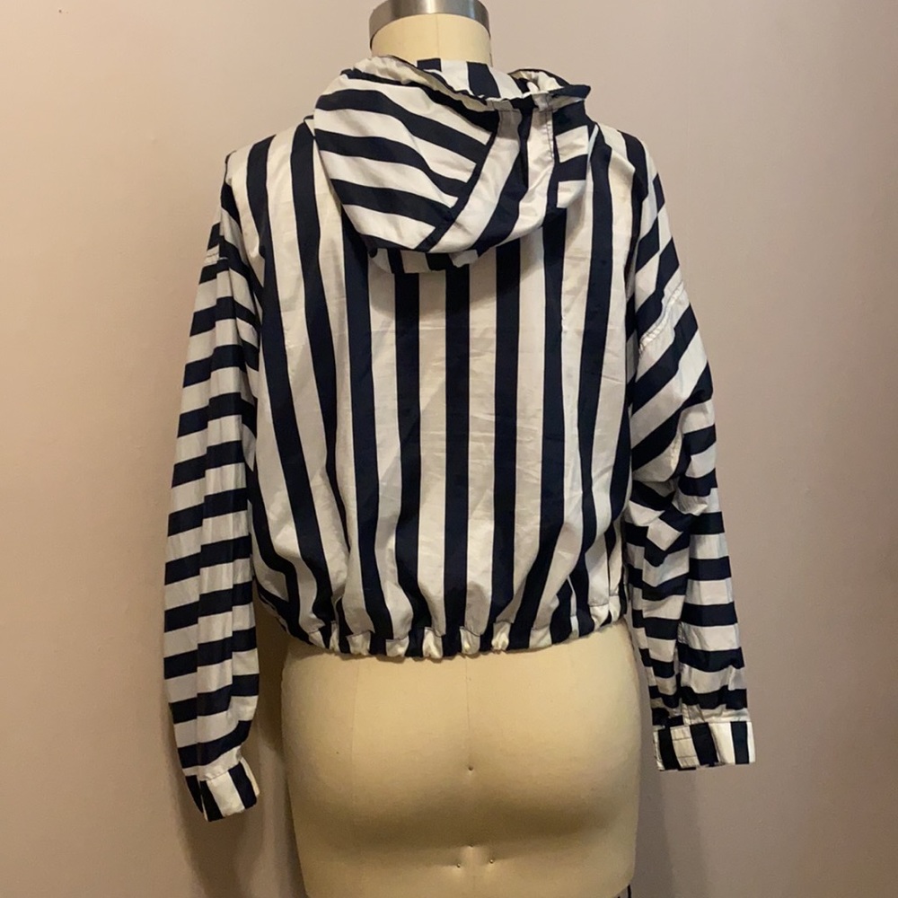 Zara Striped Jacket w/ Neon Drawstrings - Picture 4 of 7